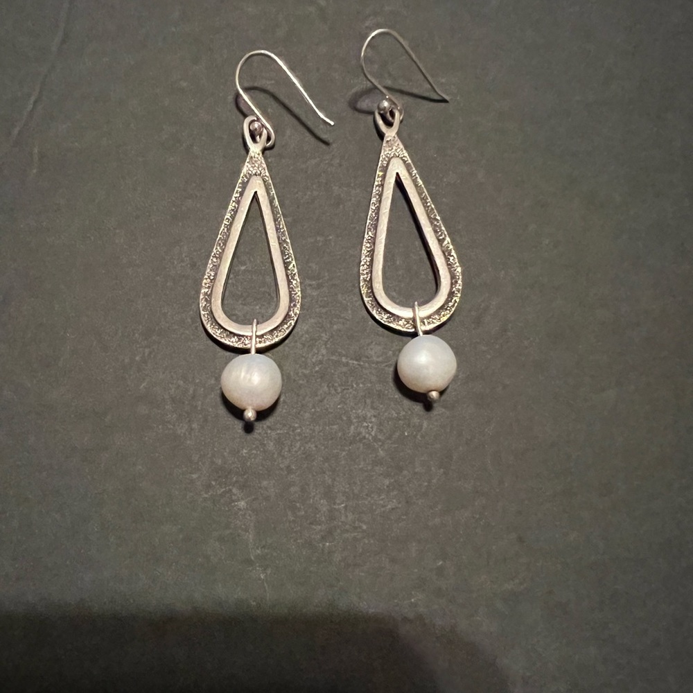 Silver teardrop earrings